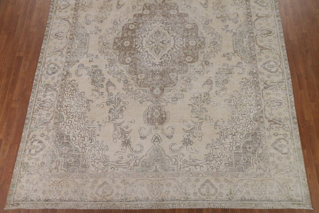 Distressed Tabriz Persian Area Rug 9x12