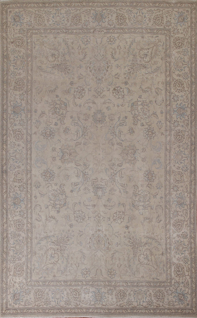 Distressed Tabriz Persian Area Rug 7x11