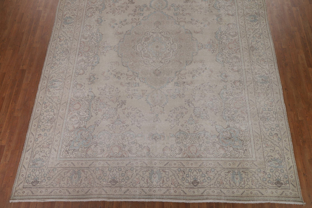 Wool Distressed Tabriz Persian Area Rug 10x13