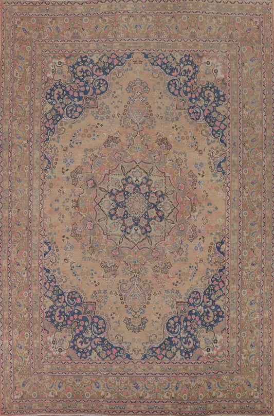 Handmade Wool Mashad Persian Area Rug 9x12
