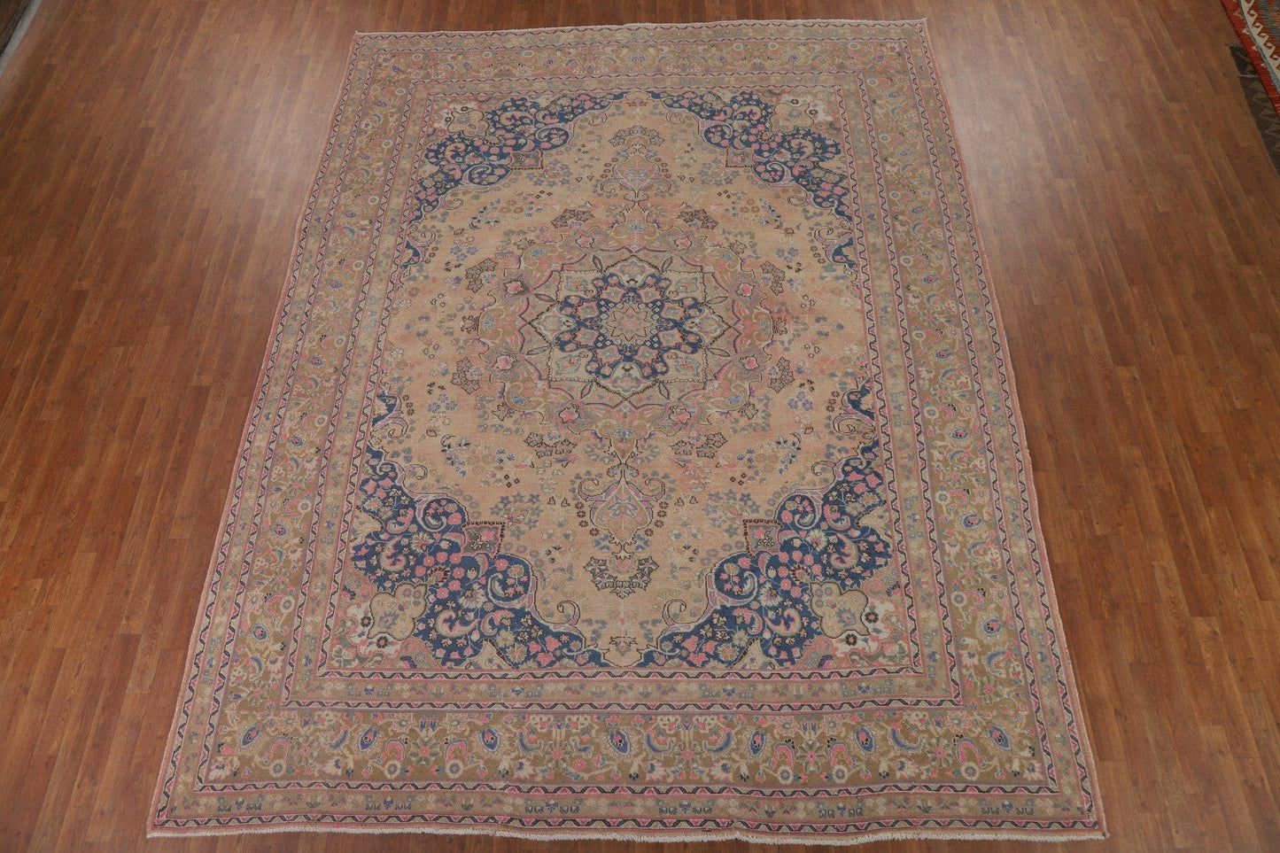 Handmade Wool Mashad Persian Area Rug 9x12