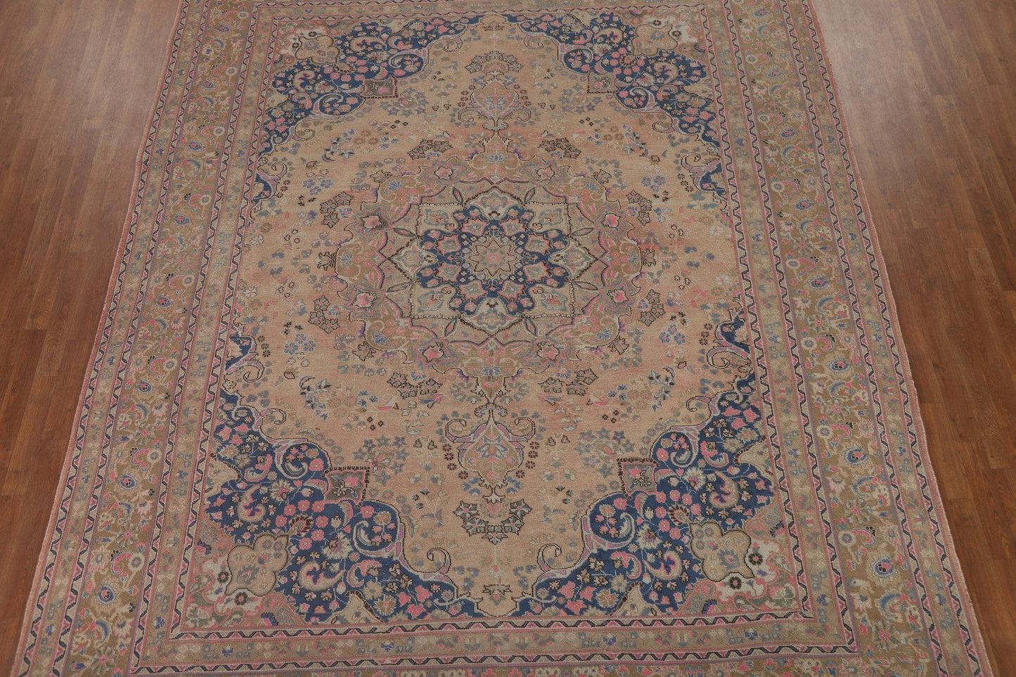 Handmade Wool Mashad Persian Area Rug 9x12