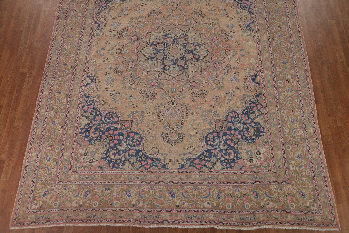 Handmade Wool Mashad Persian Area Rug 9x12