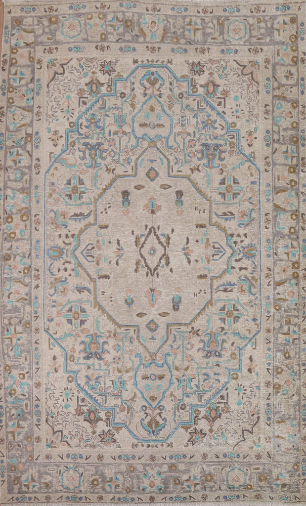 Geometric Tabriz Persian Area Rug 7x10