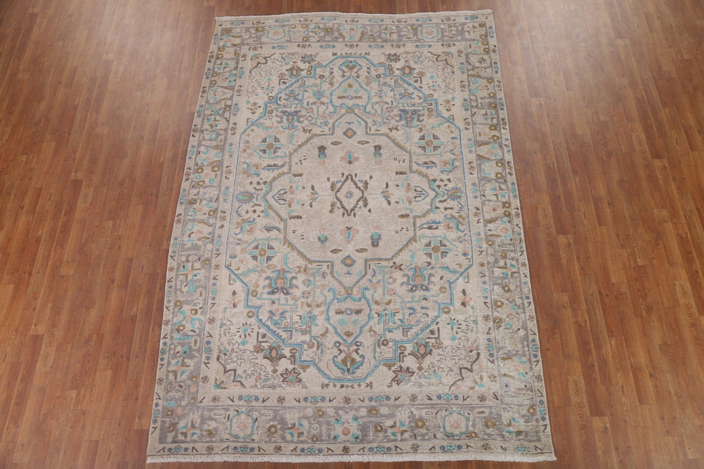 Geometric Tabriz Persian Area Rug 7x10