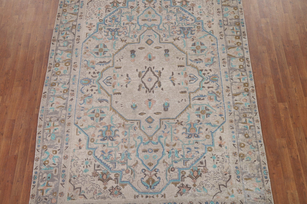 Geometric Tabriz Persian Area Rug 7x10