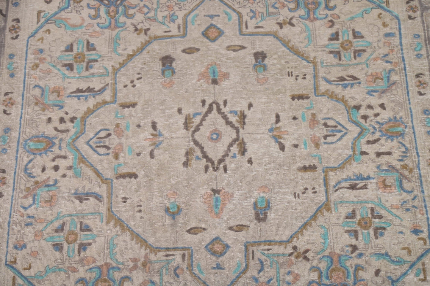 Geometric Tabriz Persian Area Rug 7x10