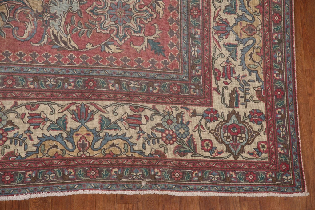 Vintage Wool Tabriz Persian Area Rug 10x13