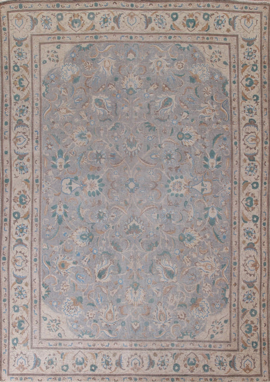 Gray Wool Tabriz Persian Area Rug 10x12