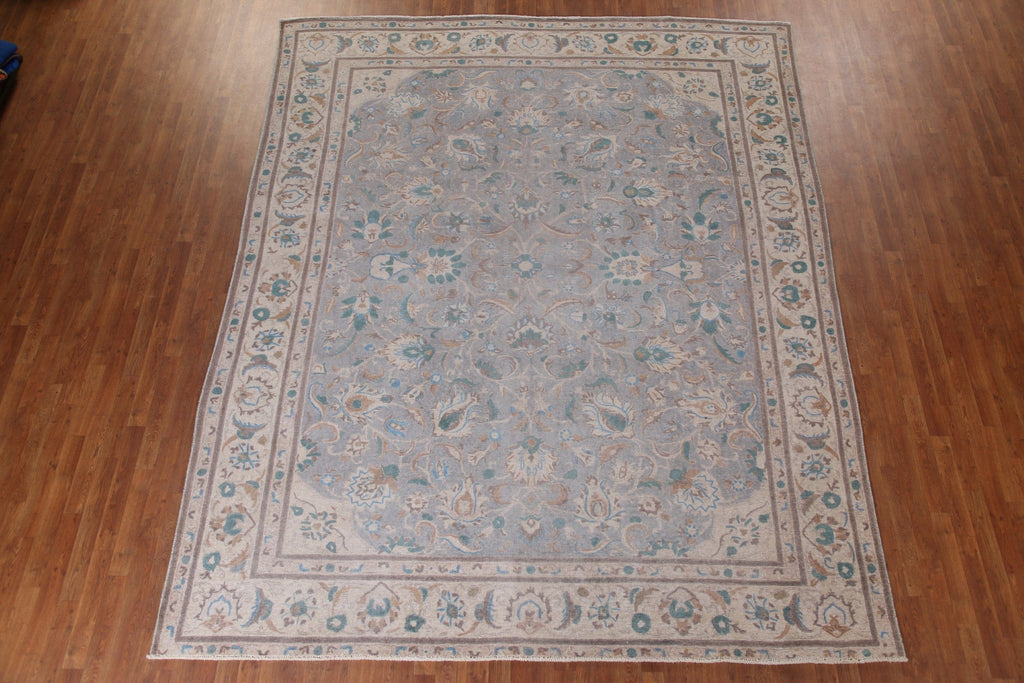 Gray Wool Tabriz Persian Area Rug 10x12