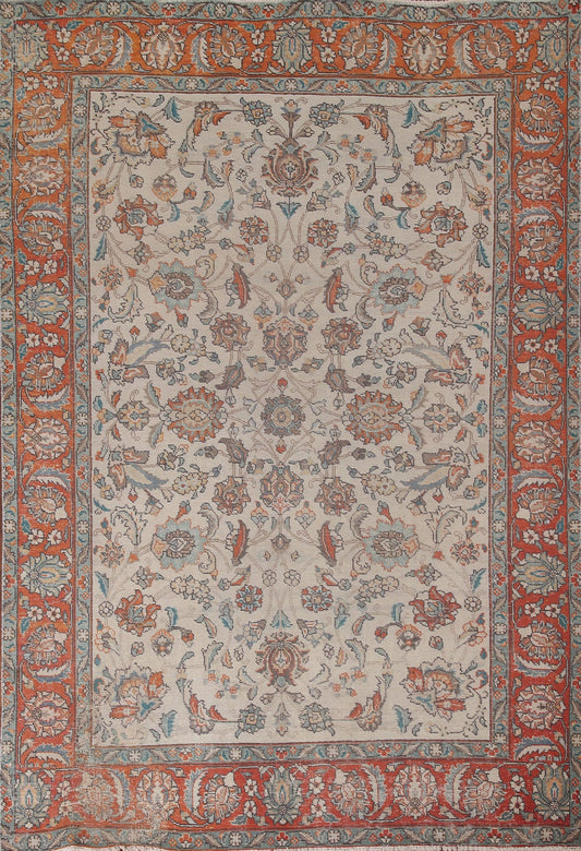 Floral Tabriz Persian Area Rug 6x9