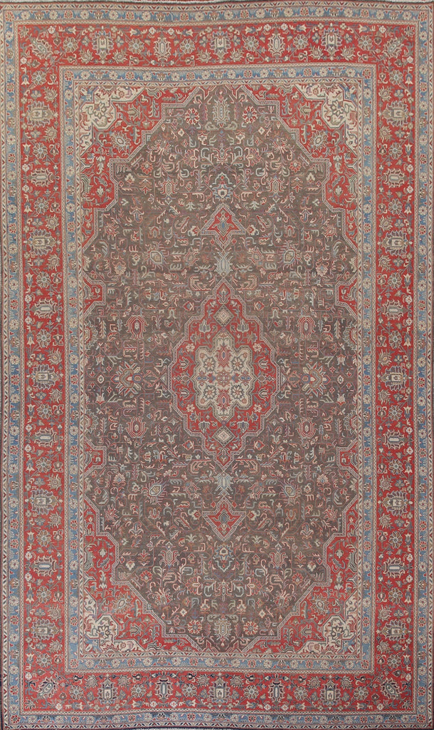 Vintage Tabriz Persian Large Area Rug 10x14