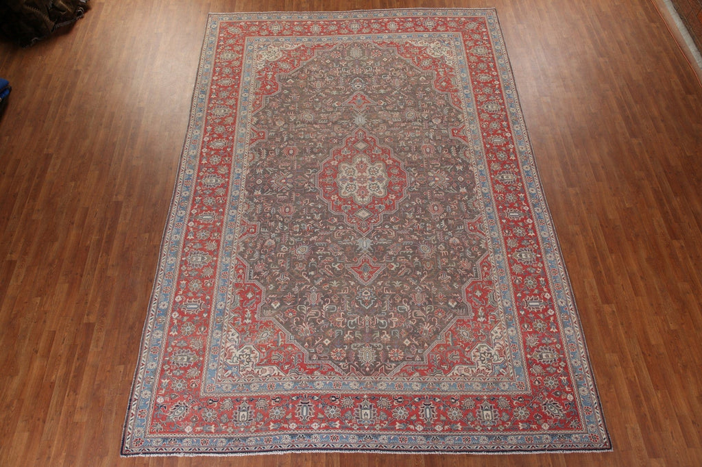 Vintage Tabriz Persian Large Area Rug 10x14