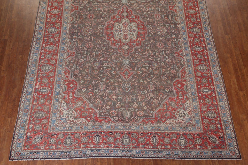 Vintage Tabriz Persian Large Area Rug 10x14