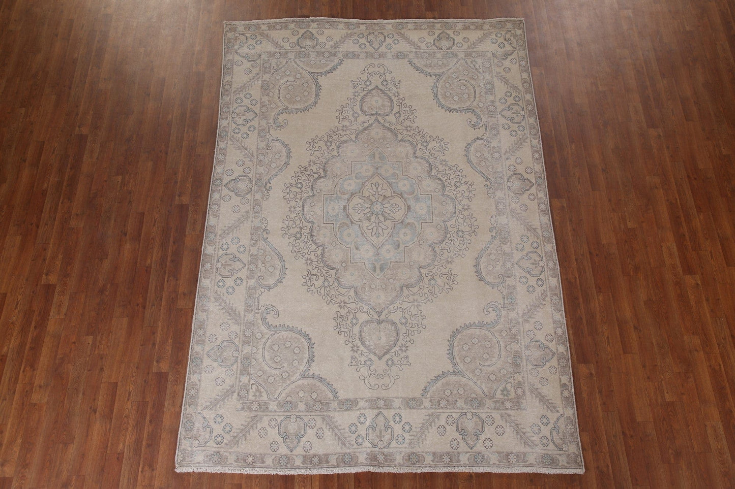 Distressed Tabriz Persian Area Rug 7x10