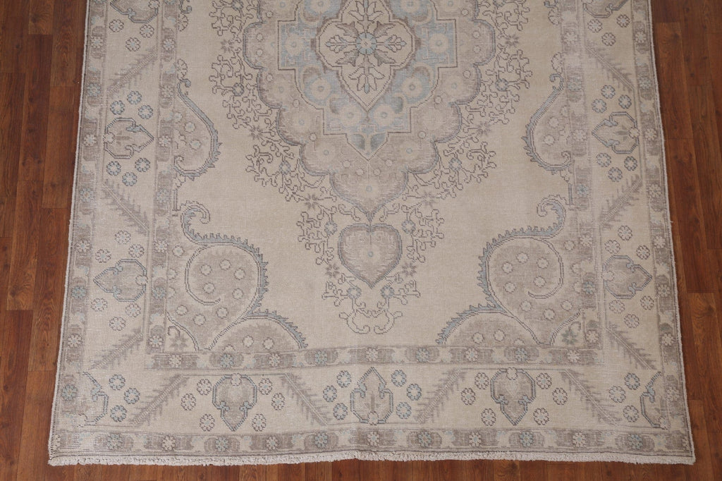 Distressed Tabriz Persian Area Rug 7x10