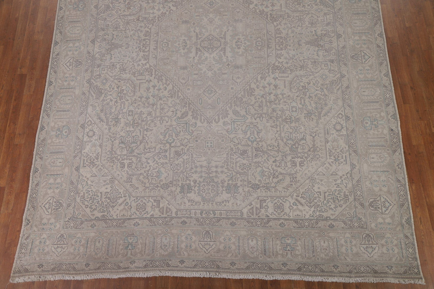 Muted Distressed Tabriz Persian Area Rug 9x13