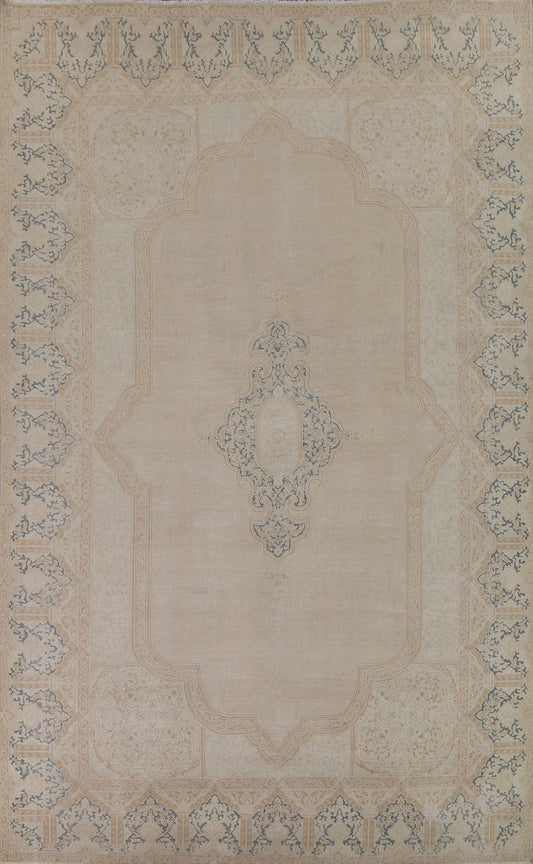 Distressed Kerman Persian Area Rug 10x13