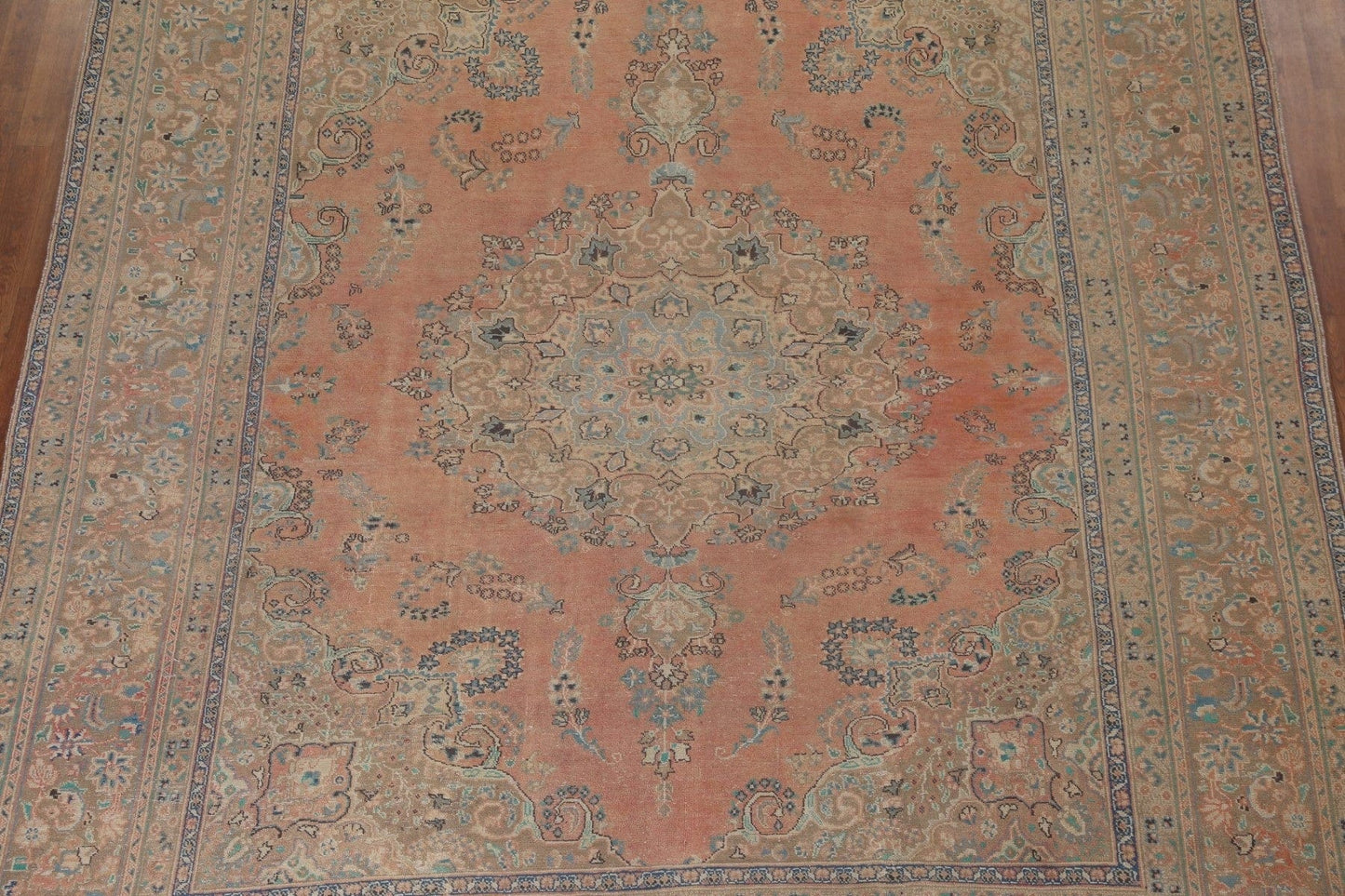 Vintage Tabriz Persian Area Rug 9x12