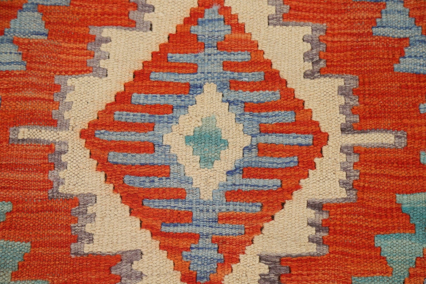 Reversible Wool Kilim Oriental Runner Rug 3x9