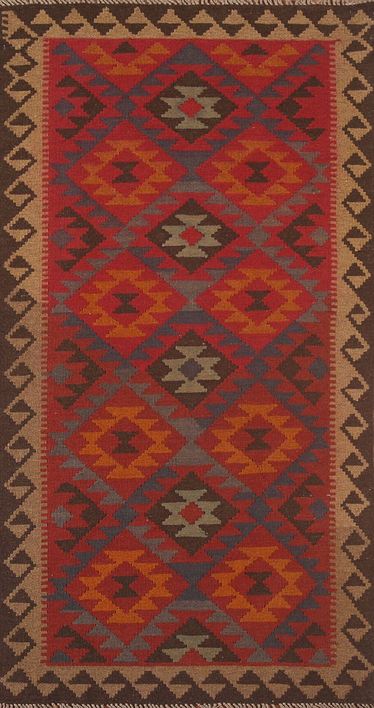 Colorful Kilim Geometric Area Rug 4x7