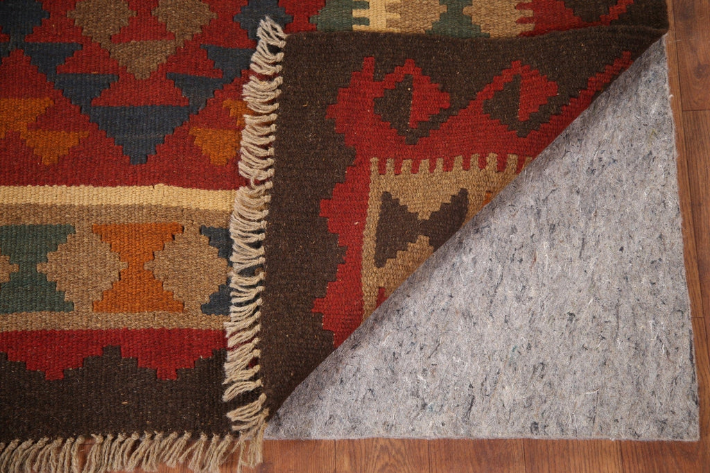 Geometric Kilim Reversible Wool Area Rug 3x6