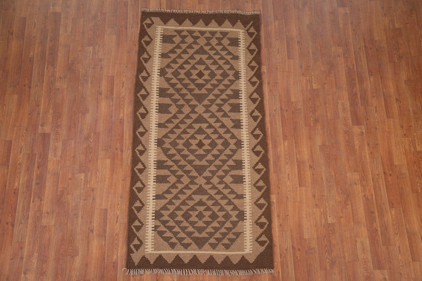 Kilim Reversible Wool Area Rug 3x6