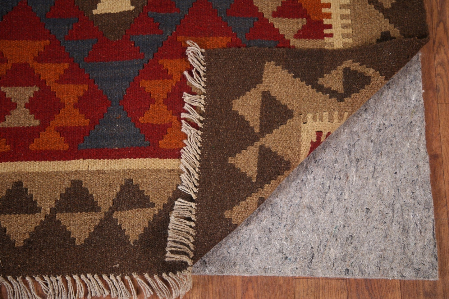 Reversible Wool Kilim Geometric Area Rug 4x6