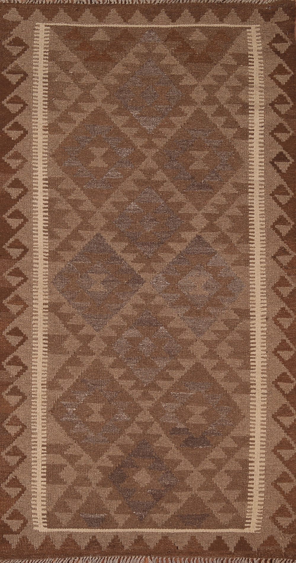 Geometric Kilim Oriental Runner Rug 3x7