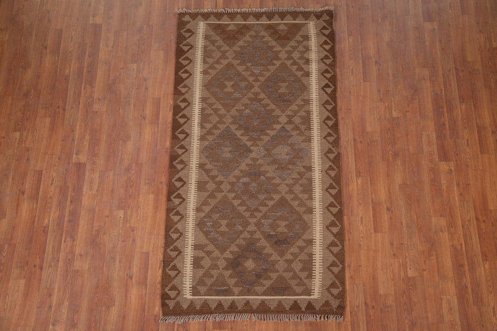 Geometric Kilim Oriental Runner Rug 3x7