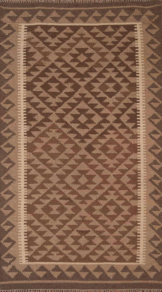 Kilim Reversible Wool Area Rug 3x6