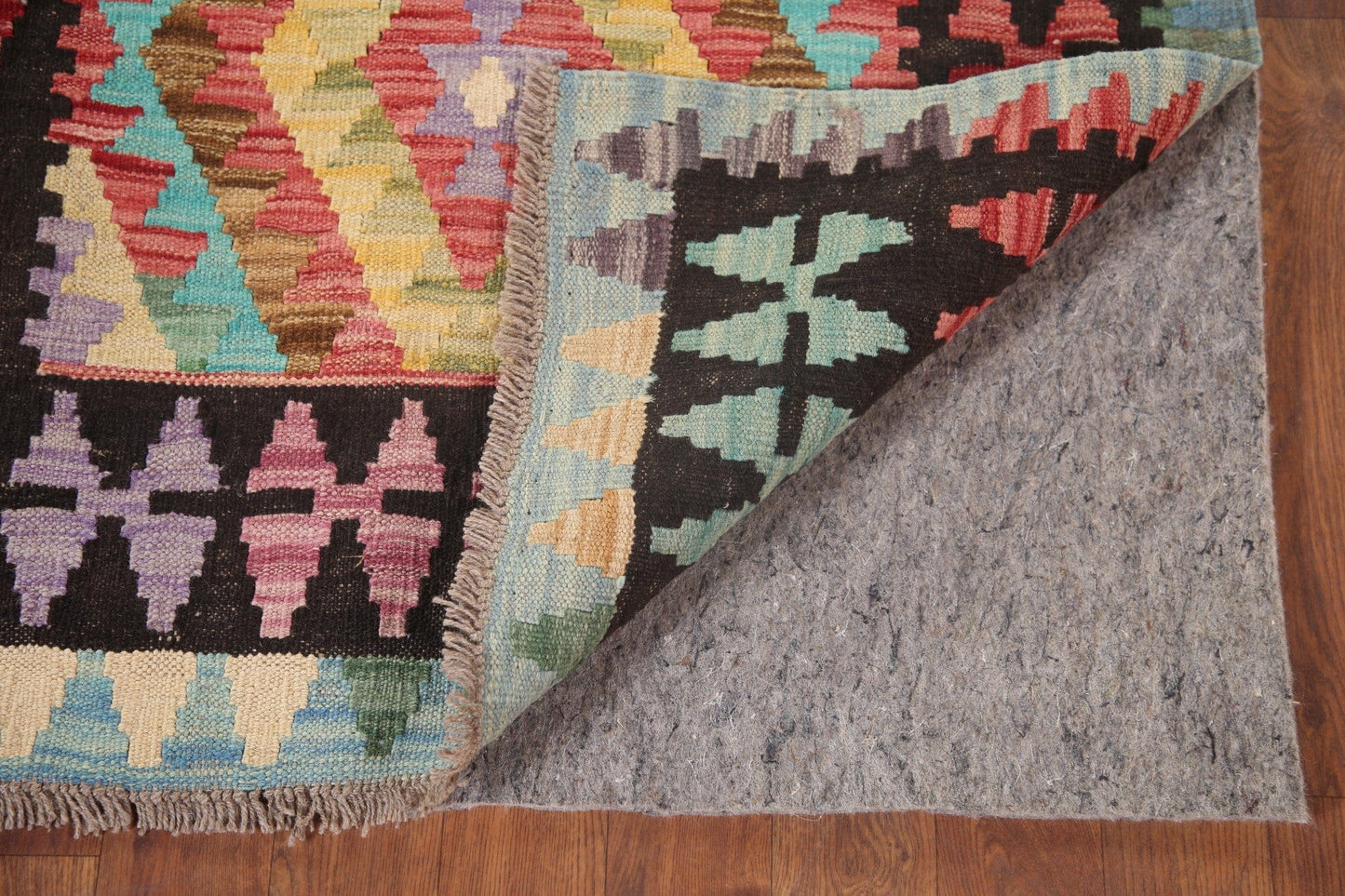 Reversible Wool Kilim Oriental Runner Rug 3x10