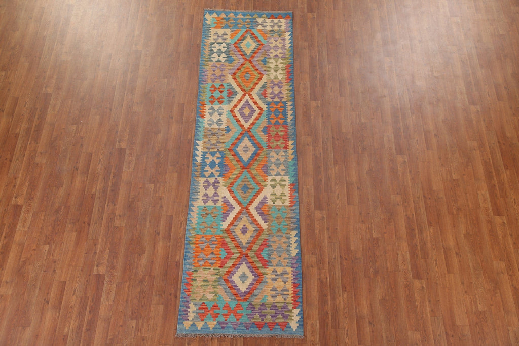 Geometric Kilim Oriental Runner Rug 3x9