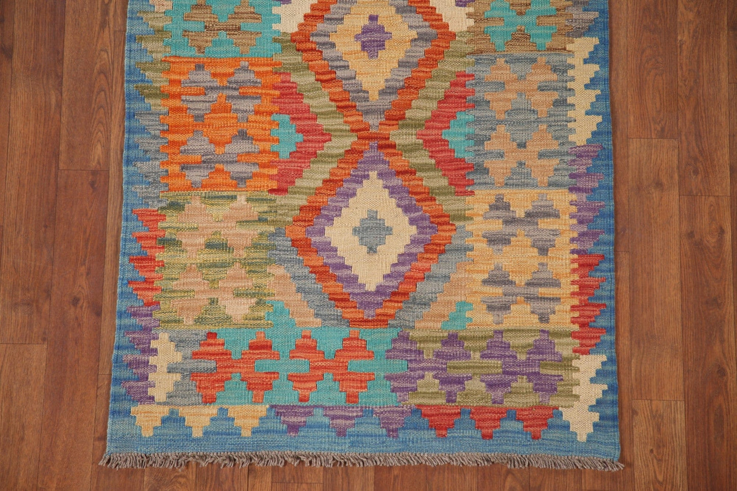 Geometric Kilim Oriental Runner Rug 3x9