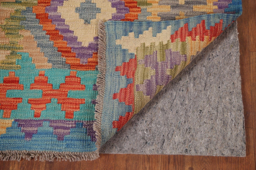 Geometric Kilim Oriental Runner Rug 3x9