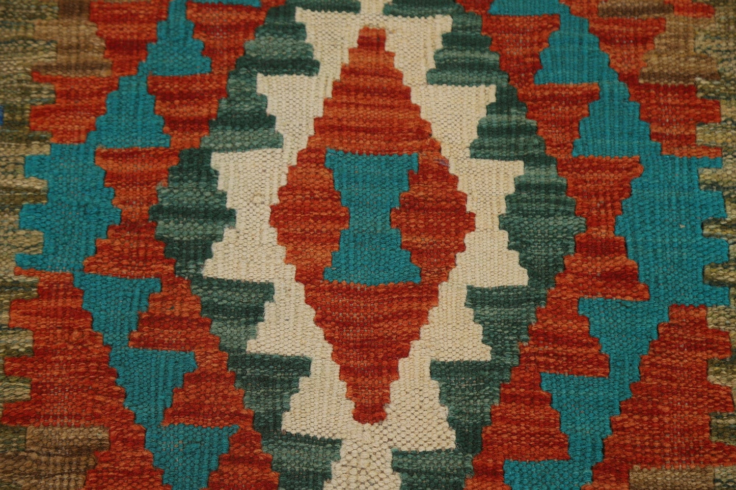 Kilim Reversible Wool Runner Rug 3x10