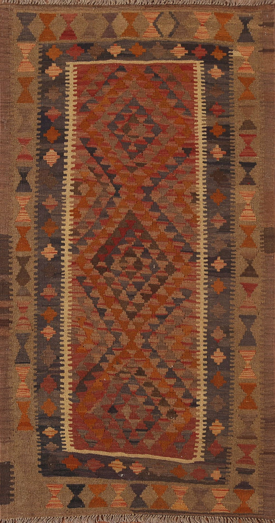 Reversible Wool Kilim Area Rug 4x7