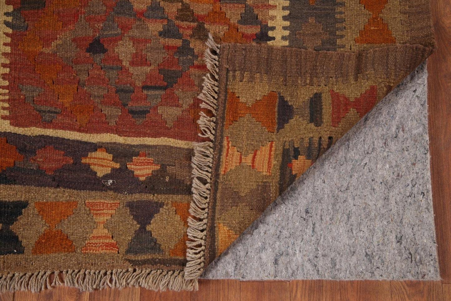 Reversible Wool Kilim Area Rug 4x7