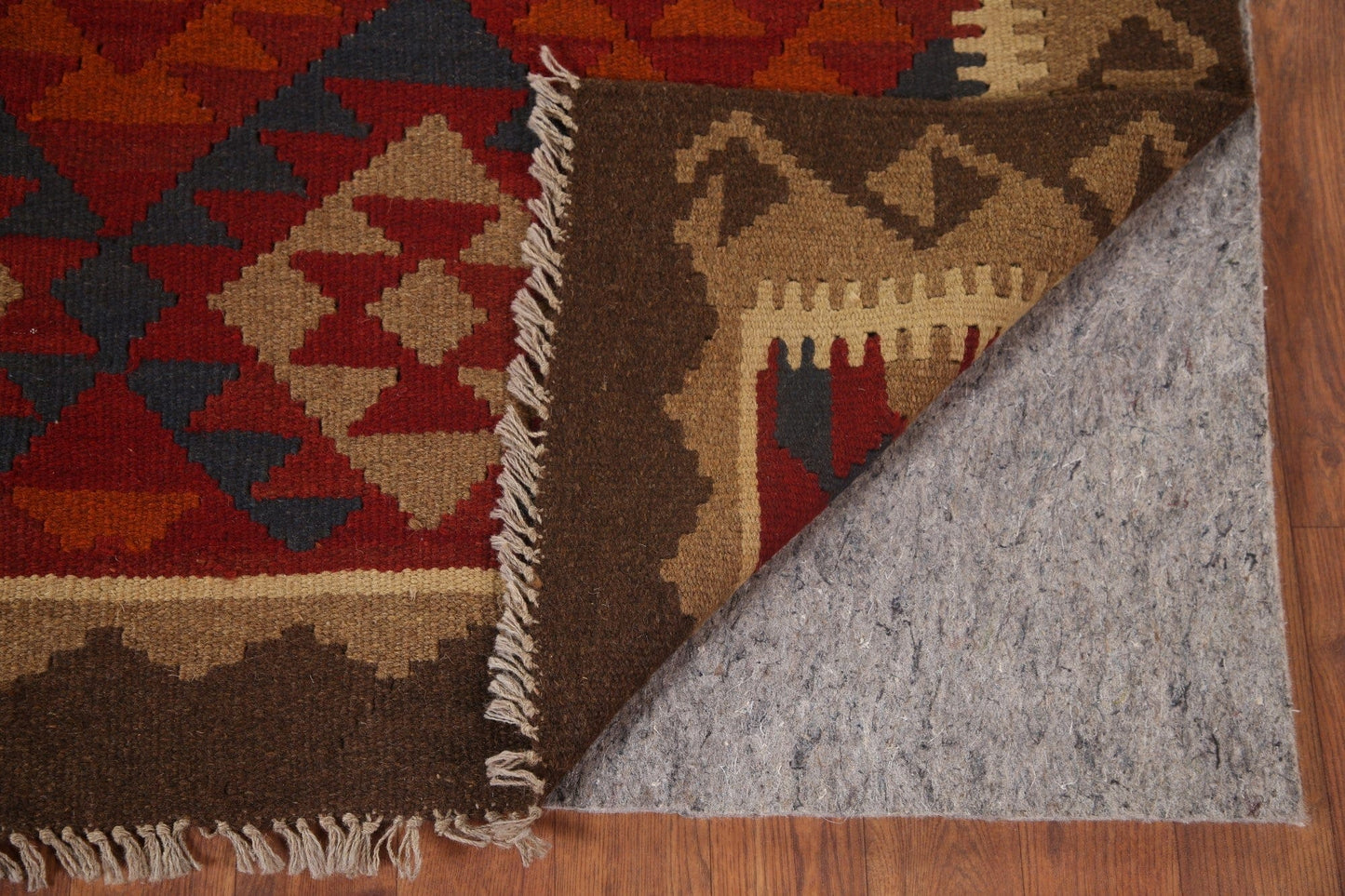 Kilim Reversible Wool Runner Rug 3x7