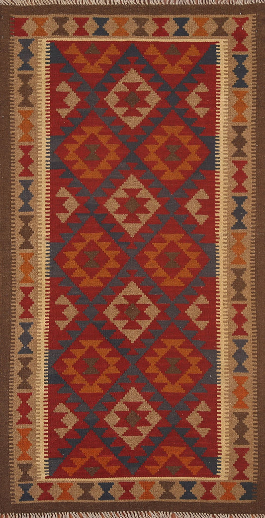 Kilim Geometric Runner Rug 3x7