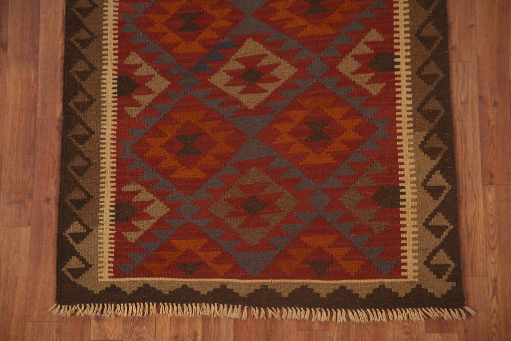 Reversible Wool Kilim Area Rug 3x6