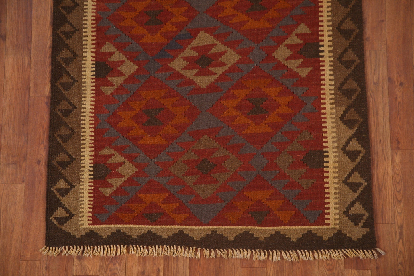 Reversible Wool Kilim Area Rug 3x6