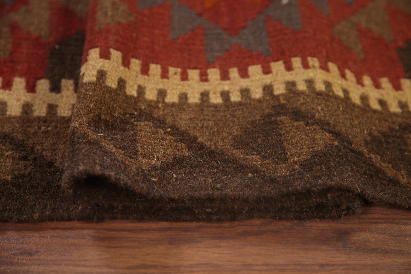 Reversible Wool Kilim Area Rug 3x6