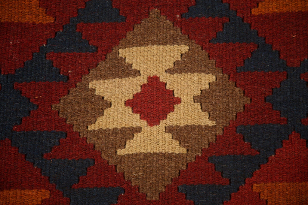 Geometric Kilim Oriental Runner Rug 3x7