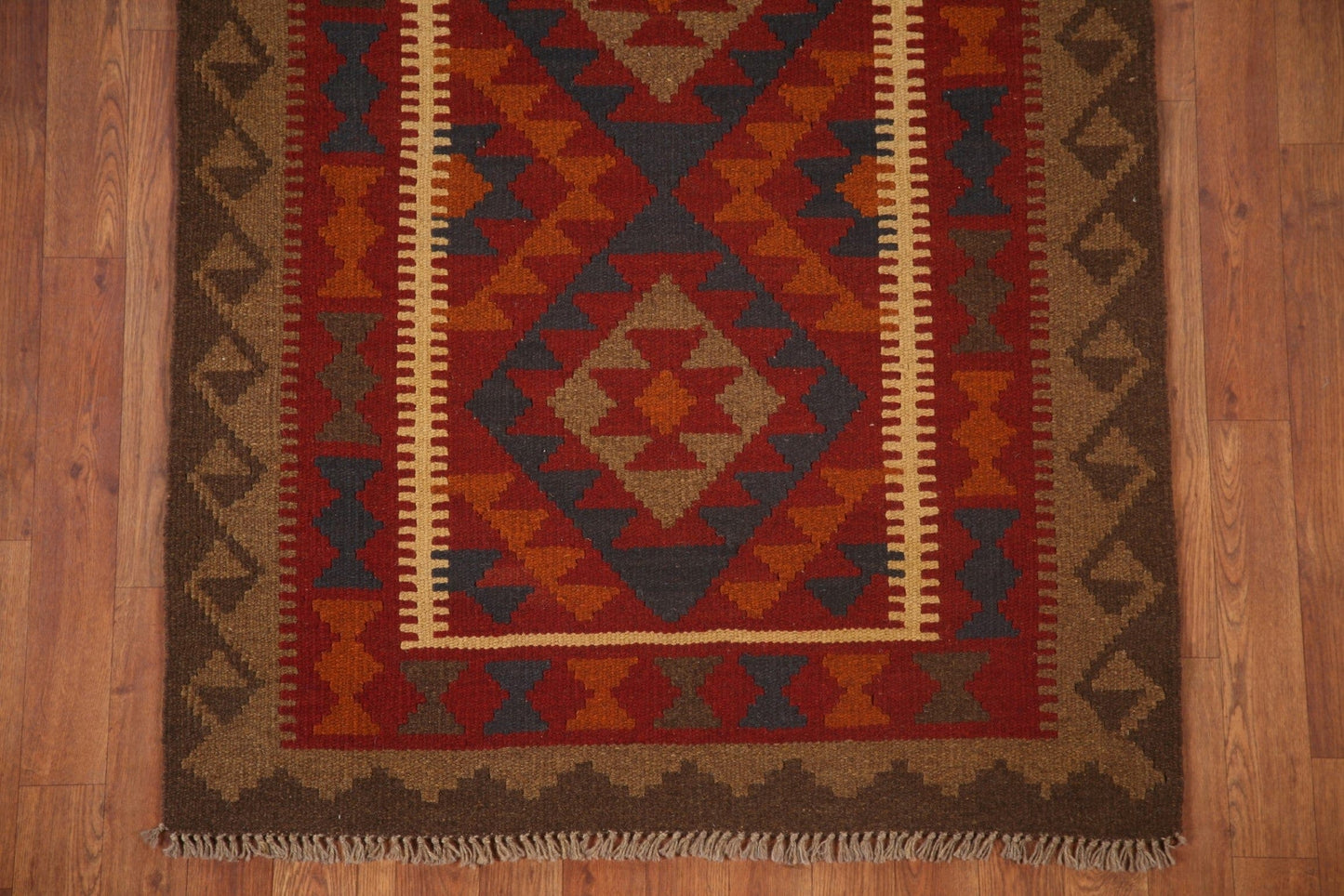 Kilim Reversible Wool Area Rug 3x6