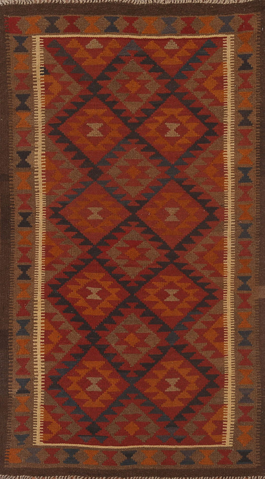 Kilim Reversible Wool Area Rug 3x6