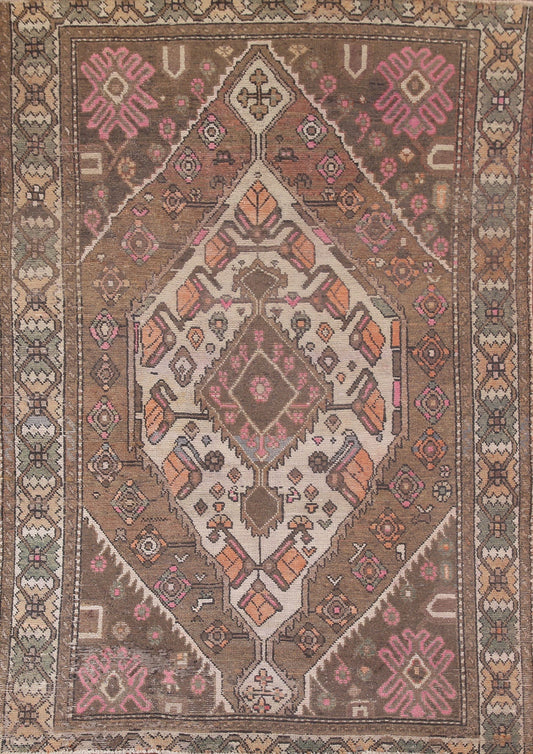 Antique Wool Bakhtiari Persian Area Rug 7x9