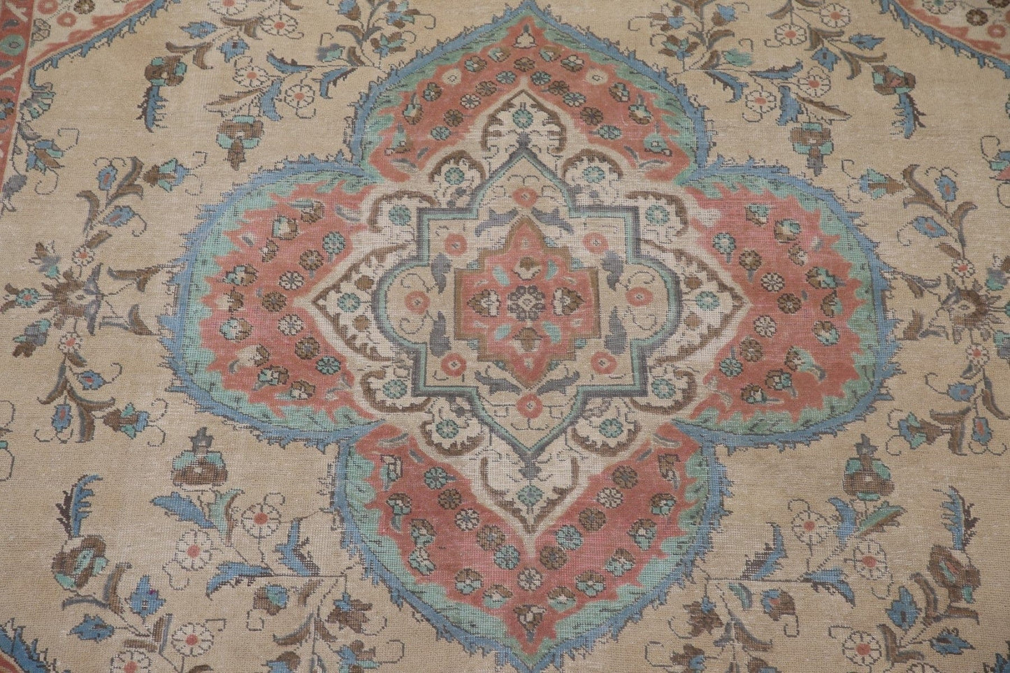 Vintage Tabriz Persian Area Rug 9x12