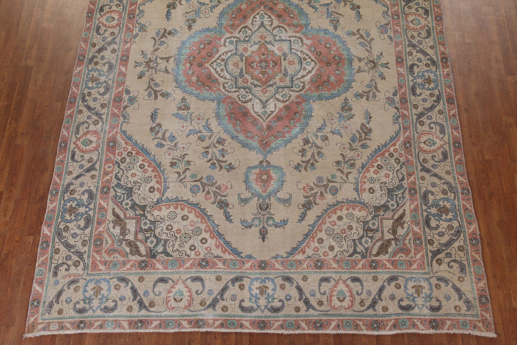 Vintage Tabriz Persian Area Rug 9x12