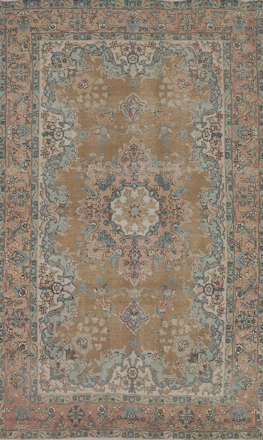 Distressed Tabriz Persian Area Rug 6x10